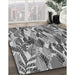 Machine Washable Transitional Silver Gray Rug in a Family Room, wshpat1804gry