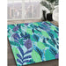 Machine Washable Transitional Blue Rug in a Family Room, wshpat1804lblu