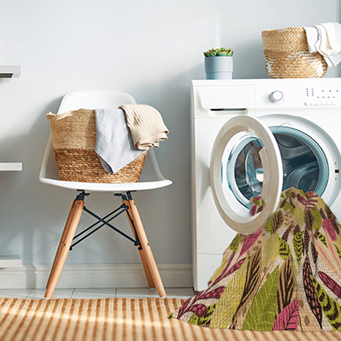 Machine Washable Transitional Yellow Orange Rug in a Washing Machine, wshpat1804org
