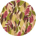 Square Machine Washable Transitional Yellow Orange Rug in a Living Room, wshpat1804org