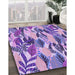 Machine Washable Transitional Amethyst Purple Rug in a Family Room, wshpat1804pur
