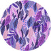 Square Machine Washable Transitional Amethyst Purple Rug in a Living Room, wshpat1804pur