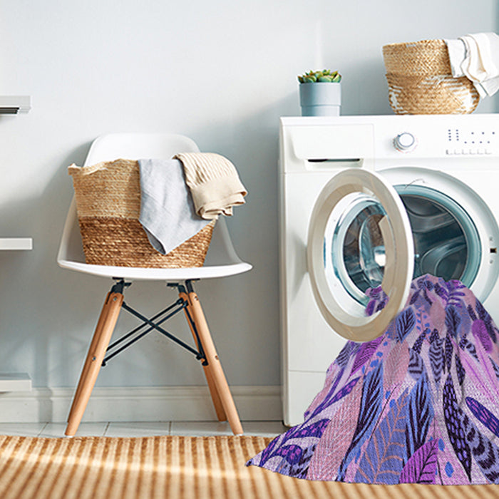 Machine Washable Transitional Amethyst Purple Rug in a Washing Machine, wshpat1804pur