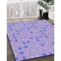 Patterned Purple Rug, pat1805blu