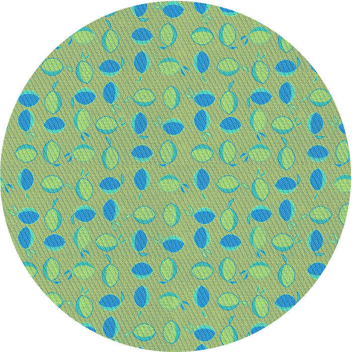 Square Patterned Pastel Green Rug, pat1805lblu