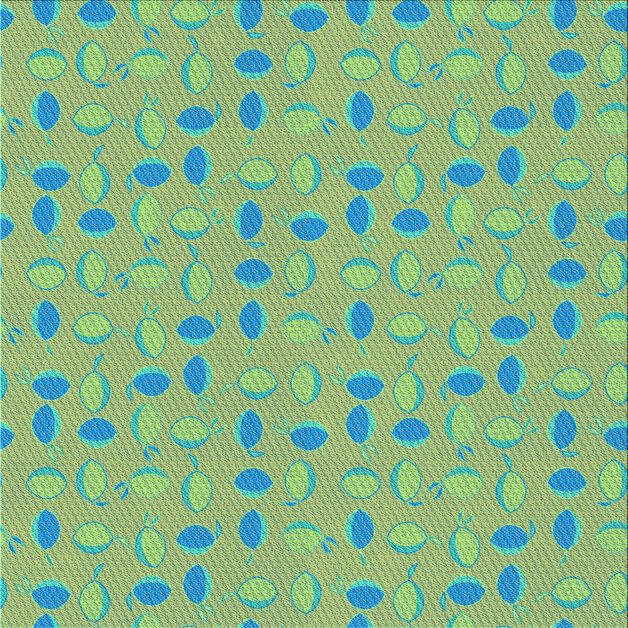 Round Patterned Pastel Green Rug, pat1805lblu