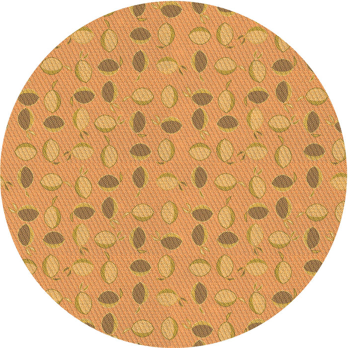 Square Patterned Neon Orange Rug, pat1805org