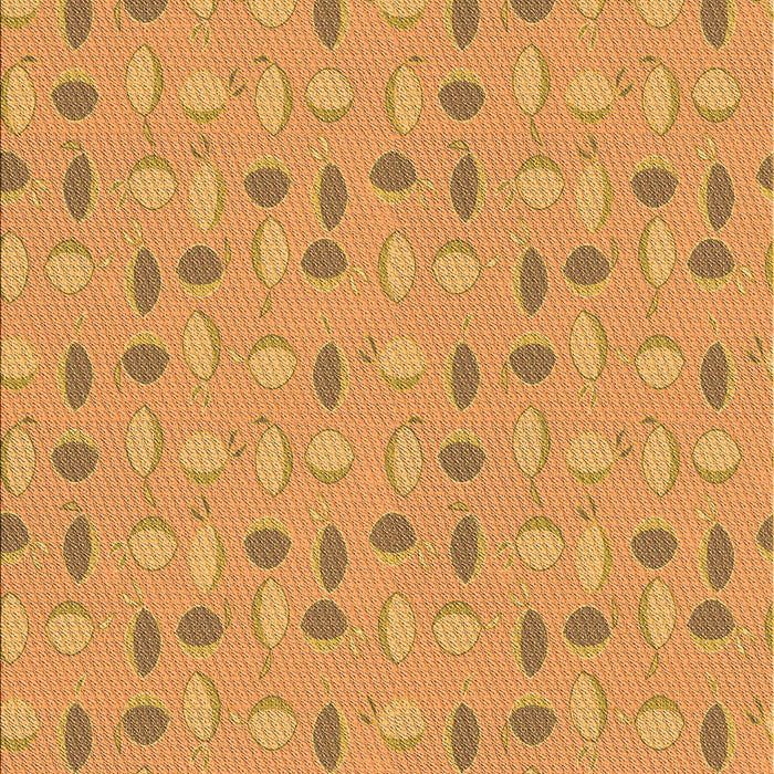 Patterned Neon Orange Rug, pat1805org