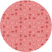 Square Machine Washable Transitional Light Coral Pink Rug in a Living Room, wshpat1805rd