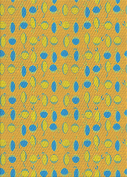Patterned Bold Yellow Novelty Rug, pat1805