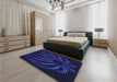 Patterned Night Blue Rug in a Bedroom, pat1806blu