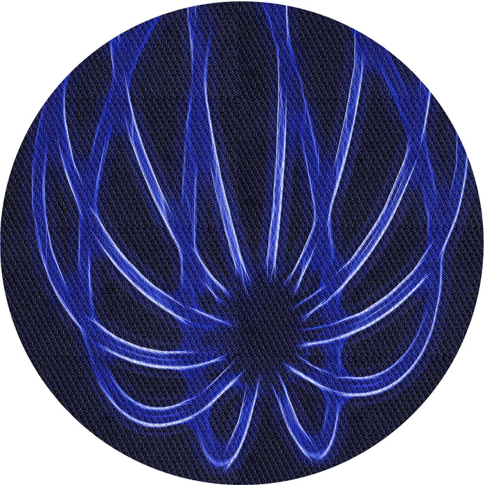 Square Patterned Night Blue Rug, pat1806blu