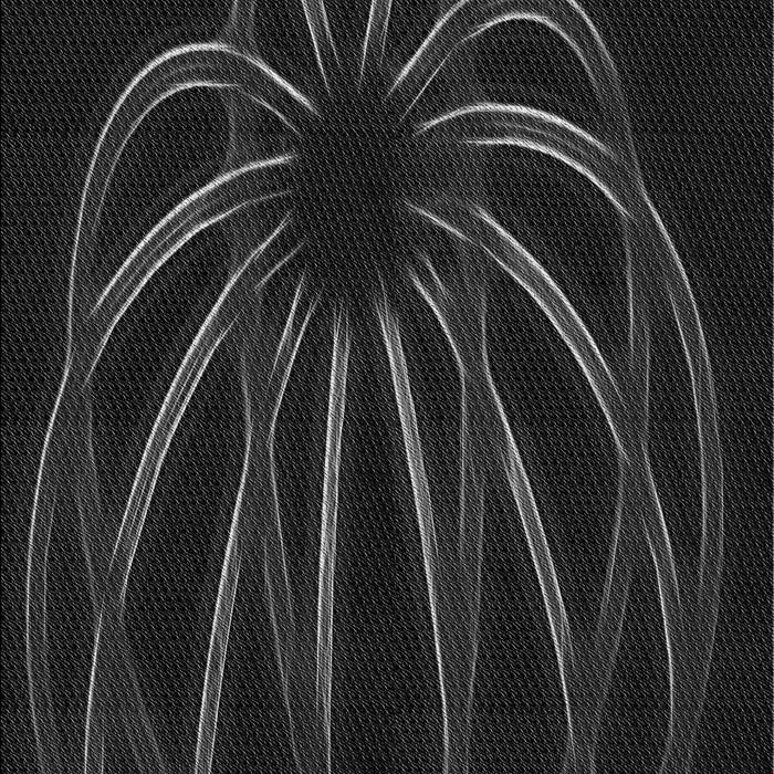 Patterned Black Rug, pat1806gry