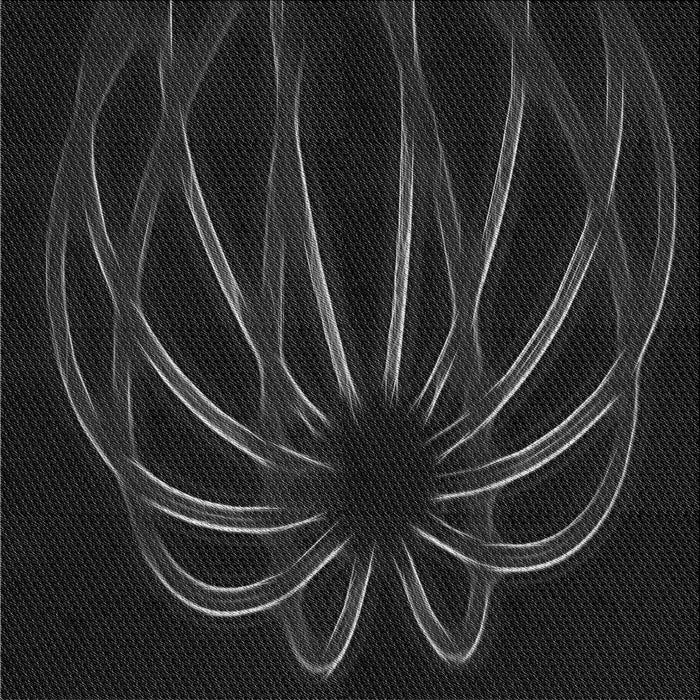 Round Patterned Black Rug, pat1806gry