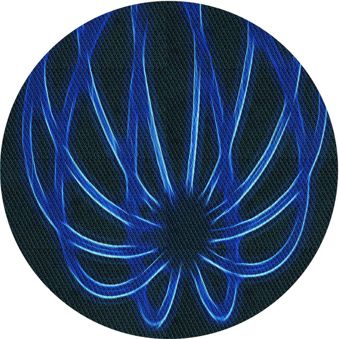 Square Machine Washable Transitional Blue Rug in a Living Room, wshpat1806lblu