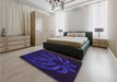 Patterned Amethyst Purple Rug in a Bedroom, pat1806pur