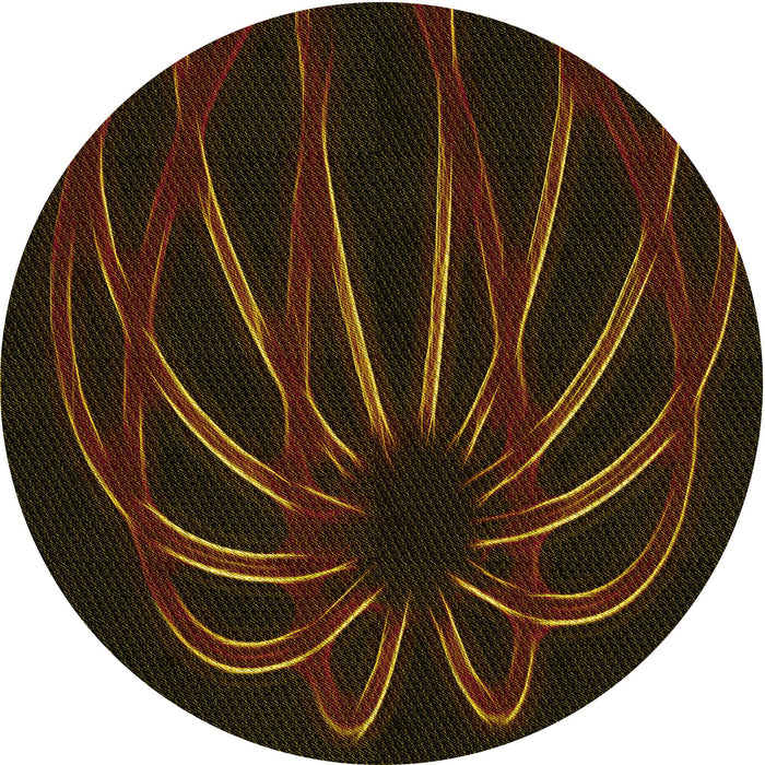 Square Machine Washable Transitional Dark Bronze Brown Rug in a Living Room, wshpat1806yw