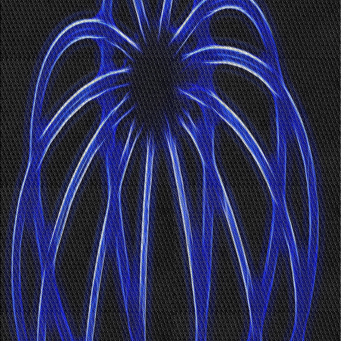 Patterned Blue Novelty Rug, pat1806