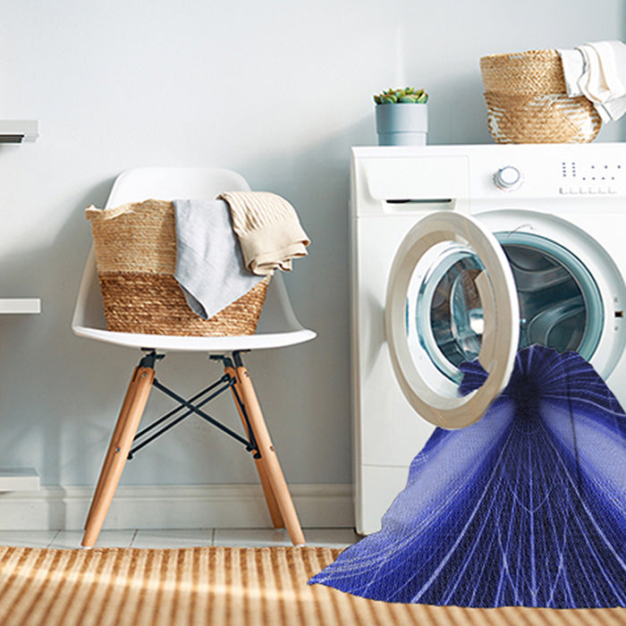 Machine Washable Transitional Light Slate Blue Rug in a Washing Machine, wshpat1807blu