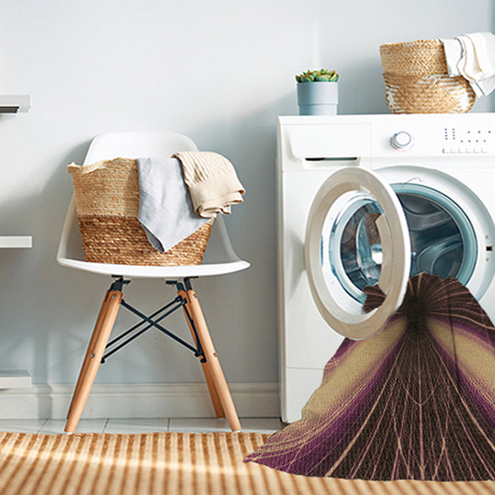 Machine Washable Transitional Dark Scarlet Red Rug in a Washing Machine, wshpat1807brn