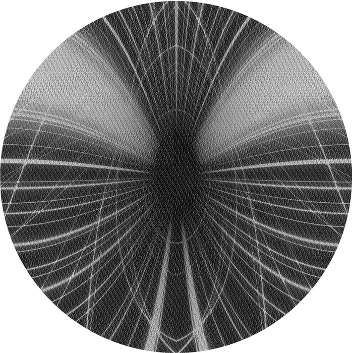 Square Patterned Charcoal Black Rug, pat1807gry