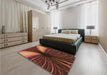 Patterned Deep Red Rug in a Bedroom, pat1807org