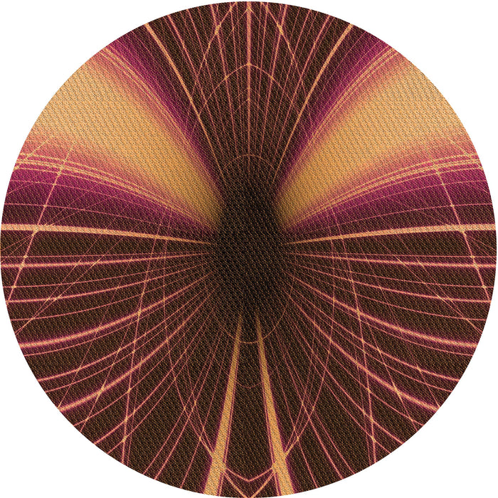 Square Patterned Deep Red Rug, pat1807org