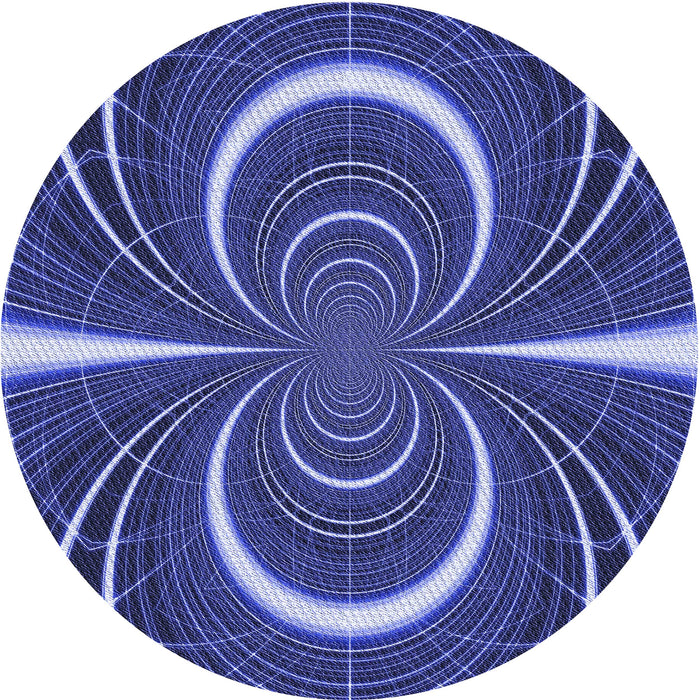 Square Patterned Light Slate Blue Rug, pat1808blu