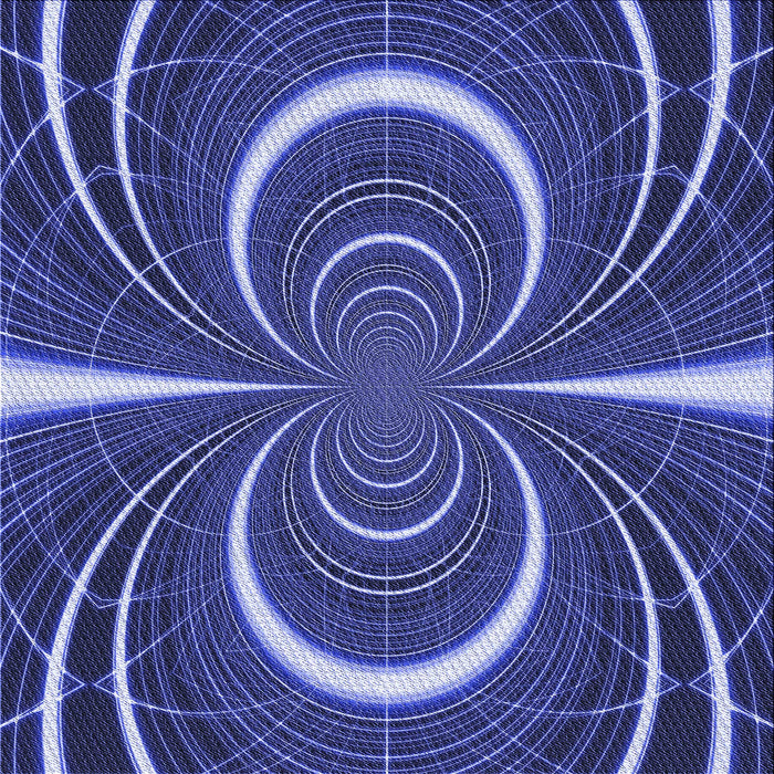 Round Patterned Light Slate Blue Rug, pat1808blu