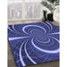 Machine Washable Transitional Light Slate Blue Rug in a Family Room, wshpat1808blu