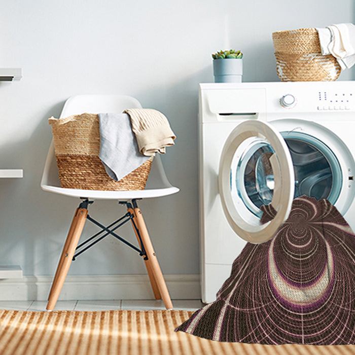 Machine Washable Transitional Bakers Brown Rug in a Washing Machine, wshpat1808brn