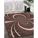 Machine Washable Transitional Bakers Brown Rug in a Family Room, wshpat1808brn