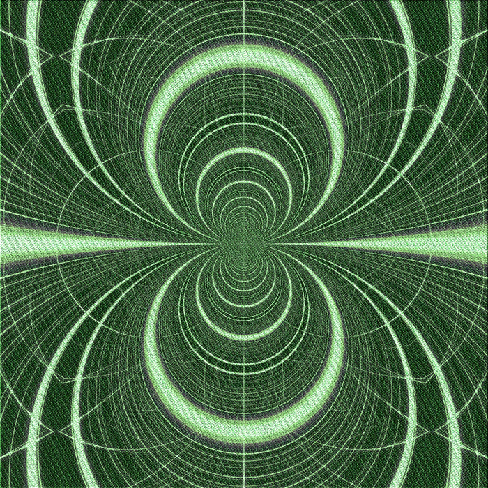 Round Patterned Dark Forest Green Rug, pat1808grn