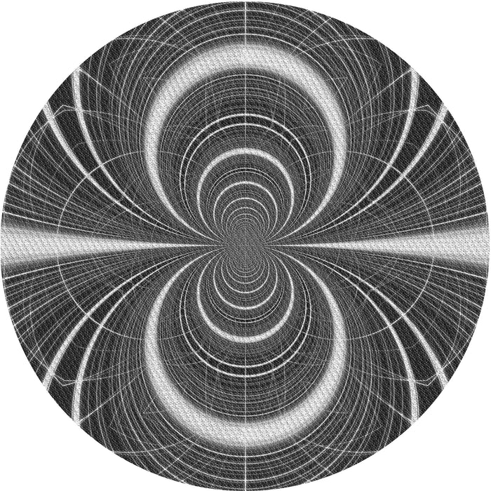 Square Patterned Gunmetal Gray Rug, pat1808gry