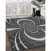 Machine Washable Transitional Gunmetal Gray Rug in a Family Room, wshpat1808gry