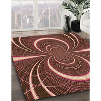 Patterned Orange Rug, pat1808org