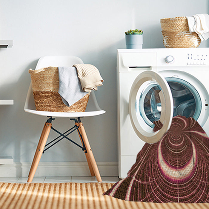 Machine Washable Transitional Orange Rug in a Washing Machine, wshpat1808org