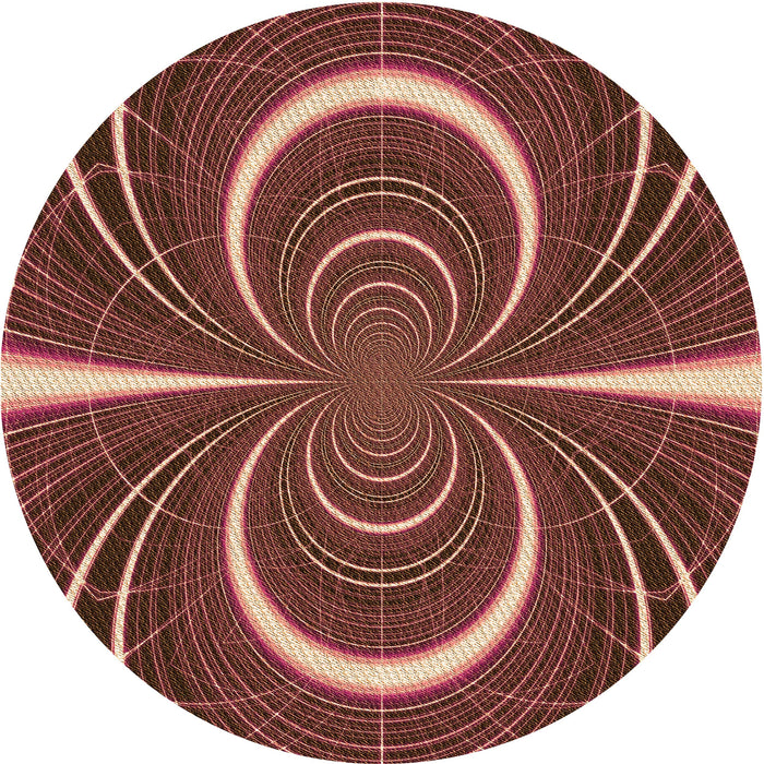 Square Patterned Orange Rug, pat1808org