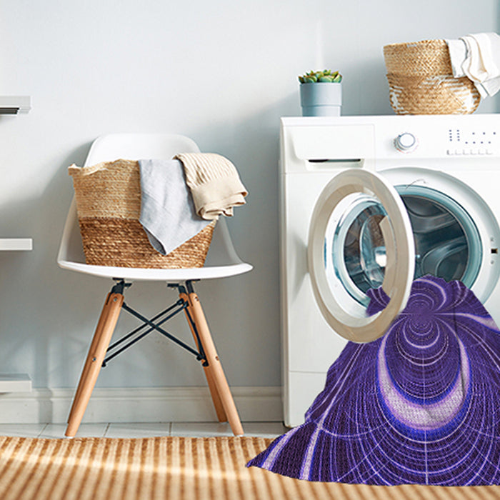 Machine Washable Transitional Indigo Purple Rug in a Washing Machine, wshpat1808pur