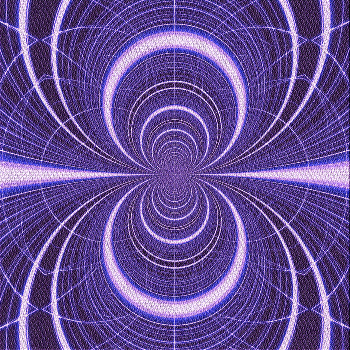 Round Patterned Indigo Purple Rug, pat1808pur