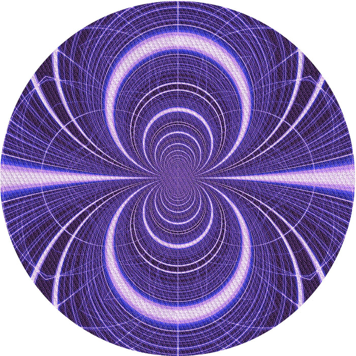 Square Patterned Indigo Purple Rug, pat1808pur