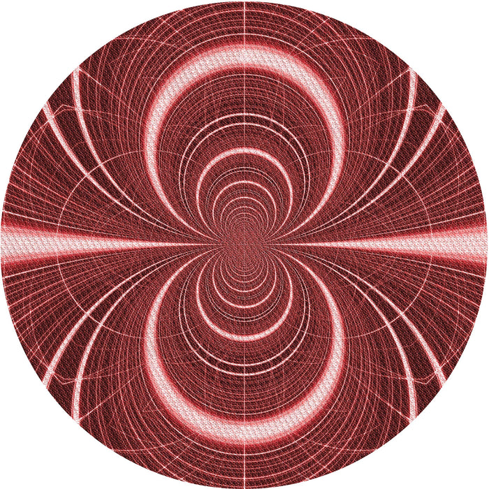 Square Patterned Cranberry Red Rug, pat1808rd