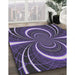 Patterned Lavender Purple Novelty Rug in Family Room, pat1808