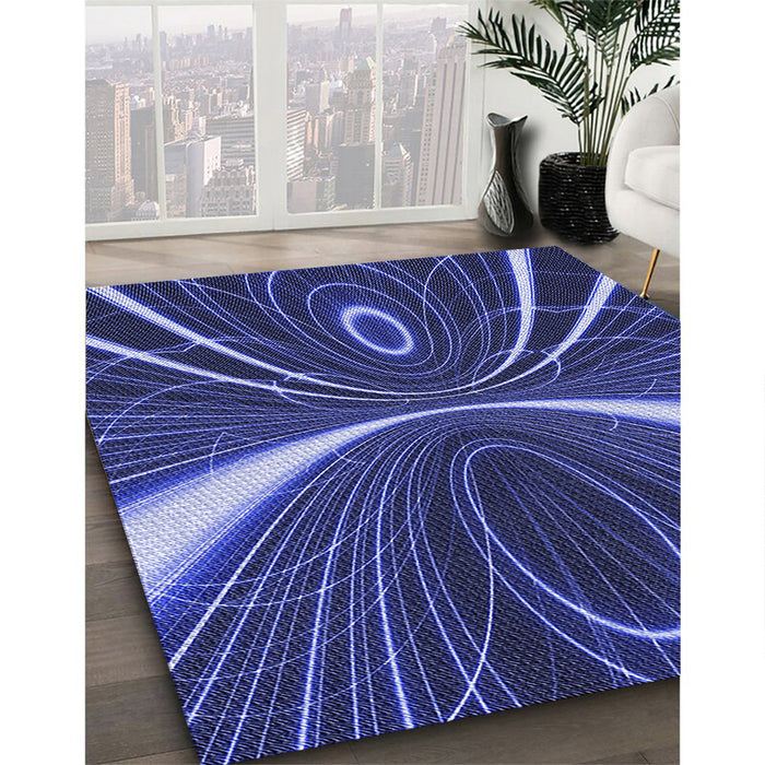 Machine Washable Transitional Denim Dark Blue Rug in a Family Room, wshpat1809blu