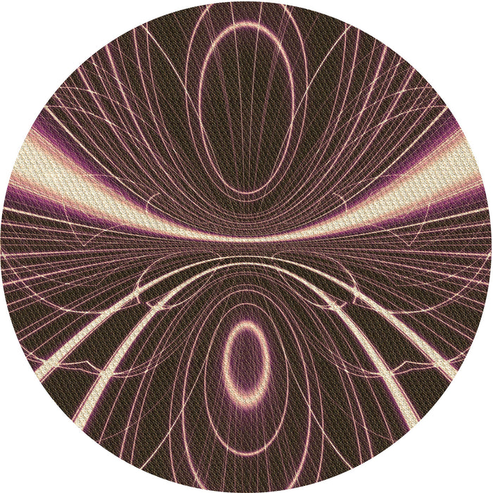 Square Patterned Dark Almond Brown Rug, pat1809brn