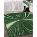 Machine Washable Transitional Green Rug in a Family Room, wshpat1809grn