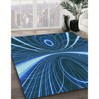 Patterned Blue Rug, pat1809lblu