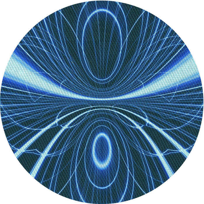 Square Patterned Blue Rug, pat1809lblu