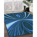 Machine Washable Transitional Blue Rug in a Family Room, wshpat1809lblu