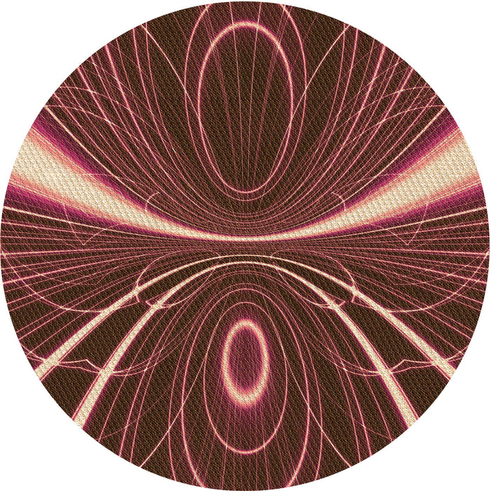 Square Patterned Rust Pink Rug, pat1809org